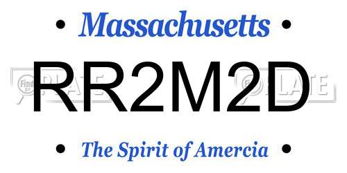 RR2M2D Massachusetts License Plate