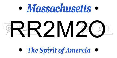 RR2M2O Massachusetts License Plate