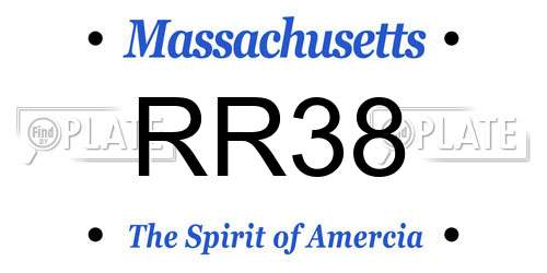 RR38 Massachusetts License Plate