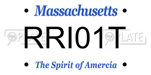 RRI01T Massachusetts License Plate