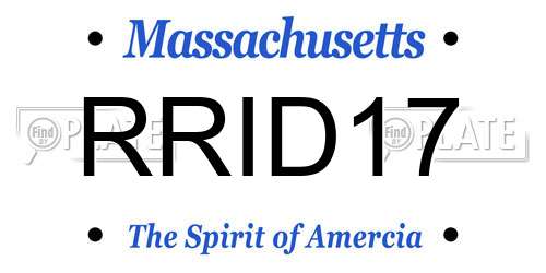 RRID17 Massachusetts License Plate