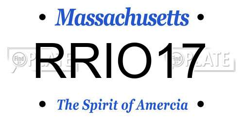 RRIO17 Massachusetts License Plate