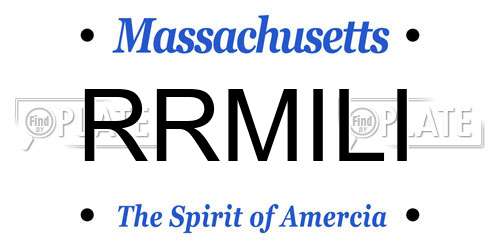 RRMILI Massachusetts License Plate