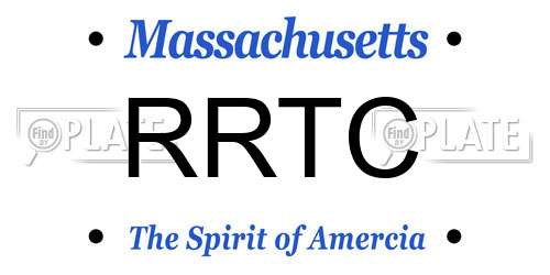 RRTC Massachusetts License Plate