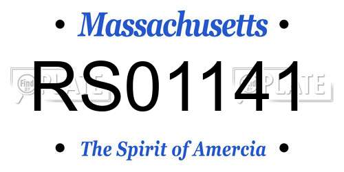 RS01141 Massachusetts License Plate