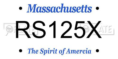 RS125X Massachusetts License Plate