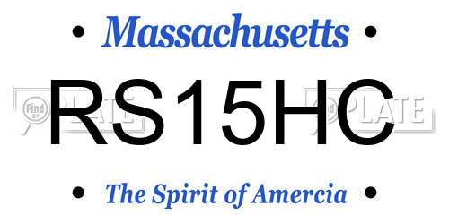 RS15HC Massachusetts License Plate