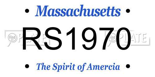 RS1970 Massachusetts License Plate