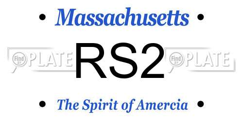 RS2 Massachusetts License Plate