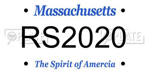 RS2020 Massachusetts License Plate