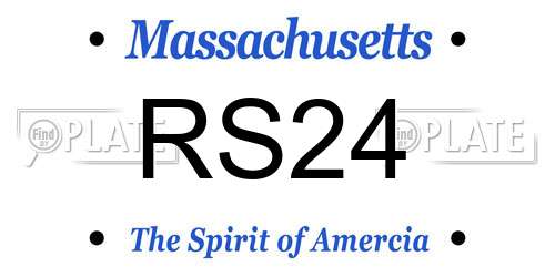 RS24 Massachusetts License Plate