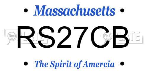 RS27CB Massachusetts License Plate