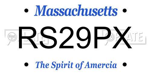 RS29PX Massachusetts License Plate