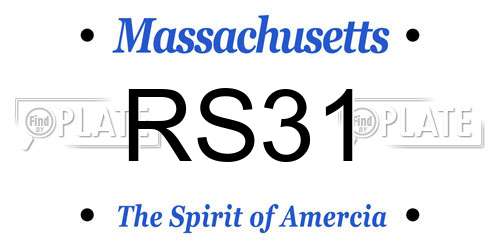 RS31 Massachusetts License Plate