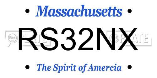 RS32NX Massachusetts License Plate