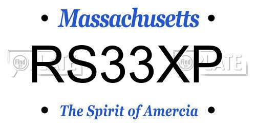 RS33XP Massachusetts License Plate