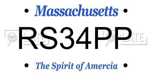 RS34PP Massachusetts License Plate
