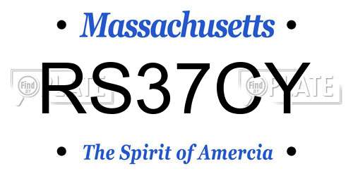 RS37CY Massachusetts License Plate