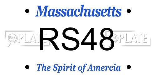 RS48 Massachusetts License Plate