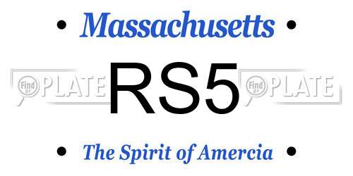 RS5 Massachusetts License Plate