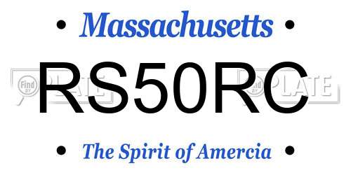 RS50RC Massachusetts License Plate