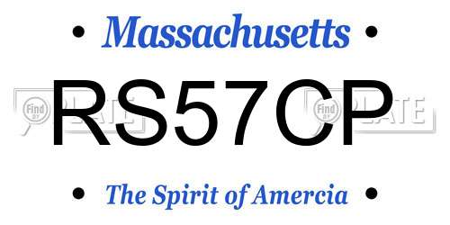 RS57CP Massachusetts License Plate