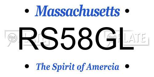 RS58GL Massachusetts License Plate