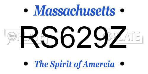 RS629Z Massachusetts License Plate