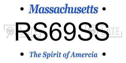 RS69SS Massachusetts License Plate