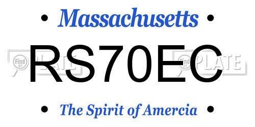 RS70EC Massachusetts License Plate