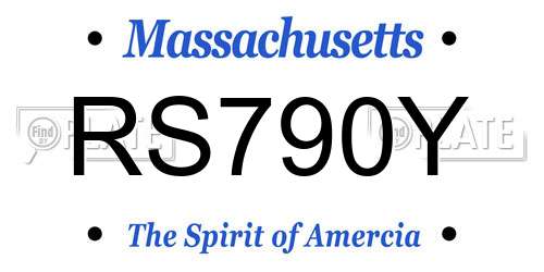 RS790Y Massachusetts License Plate