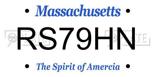 RS79HN Massachusetts License Plate