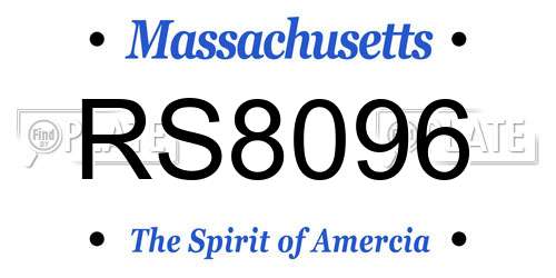 RS8096 Massachusetts License Plate