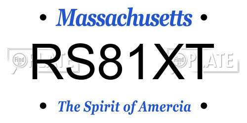 RS81XT Massachusetts License Plate