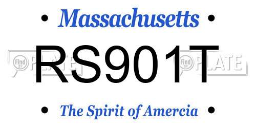 RS901T Massachusetts License Plate
