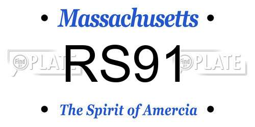 RS91 Massachusetts License Plate