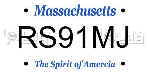 RS91MJ Massachusetts License Plate