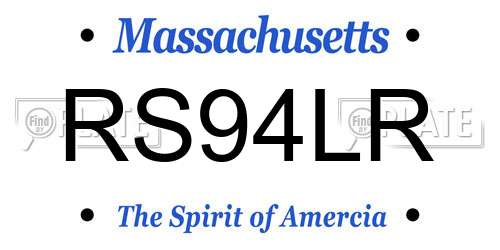 RS94LR Massachusetts License Plate