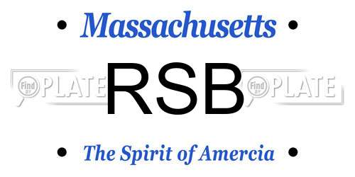 RSB Massachusetts License Plate