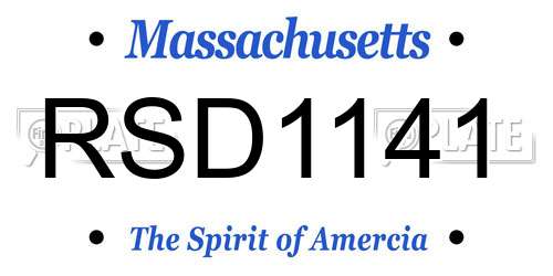 RSD1141 Massachusetts License Plate