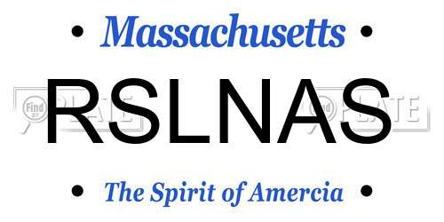 RSLNAS Massachusetts License Plate