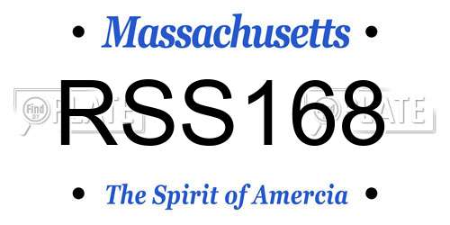 RSS168 Massachusetts License Plate