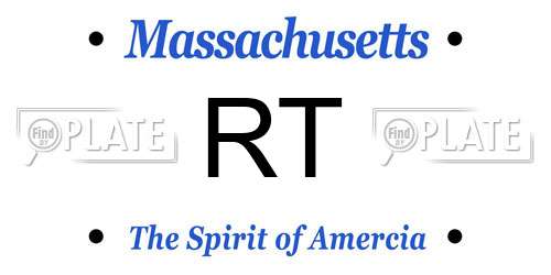 RT Massachusetts License Plate