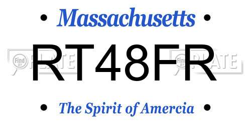 RT48FR Massachusetts License Plate