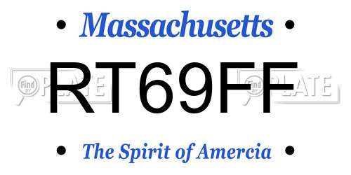 RT69FF Massachusetts License Plate