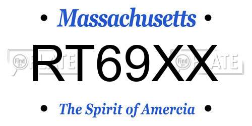 RT69XX Massachusetts License Plate