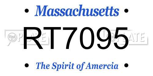 RT7095 Massachusetts License Plate