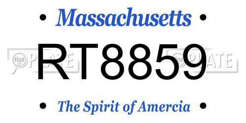 RT8859 Massachusetts License Plate