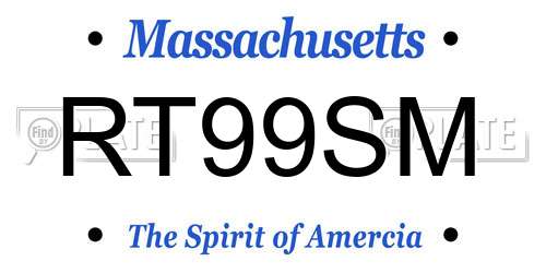 RT99SM Massachusetts License Plate