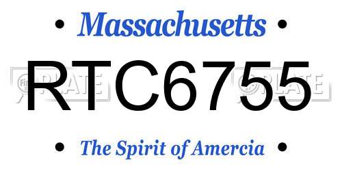 RTC6755 Massachusetts License Plate